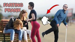 Blindman Farting in Public PRANK  AWESOME REACTIONS