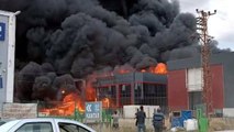 Tekirdağ'da kimya fabrikasında yangın: Alevler tüm tesisi sardı
