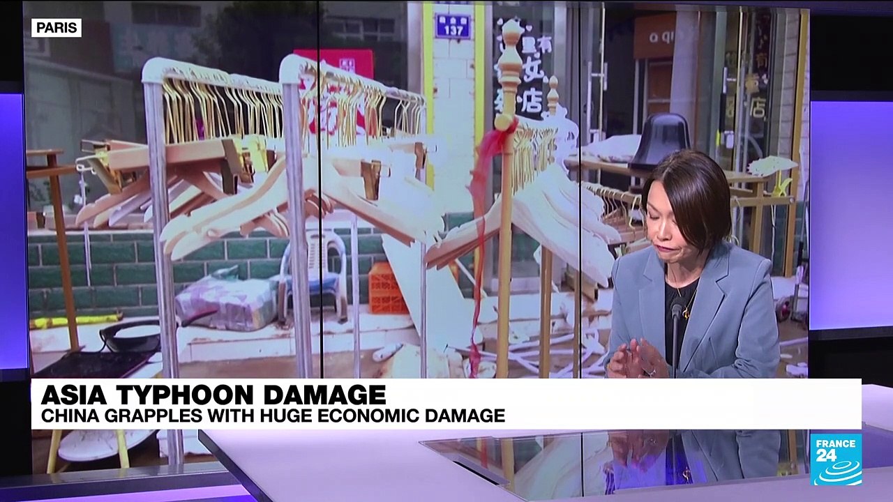 Asia typhoon damage: China grapples with huge economic damage
