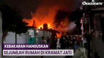 Korsleting Listrik, Sejumlah Rumah di Kramat Jati Ludes Terbakar