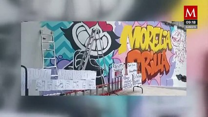 Retira mural en memoria de periodistas desaparecidos el ayuntamiento de Morelia