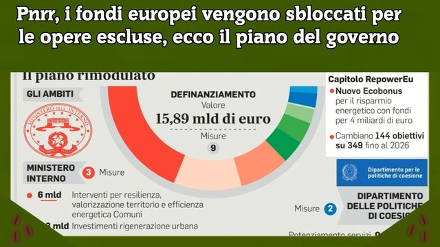 Pnrr, i fondi europei vengono sbloccati per le opere escluse, ecco il piano del governo