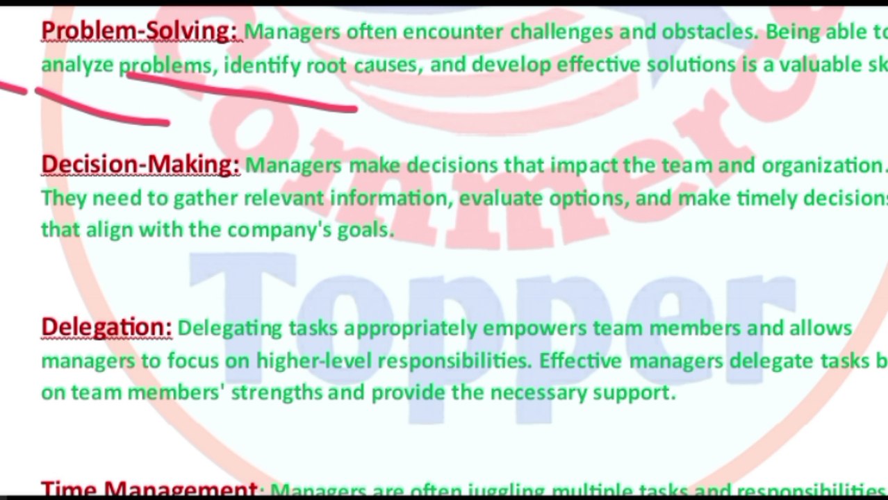 skills of an effective manager
