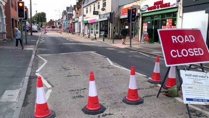 A burst water main in Sidley, Bexhill affected more than 40 properties