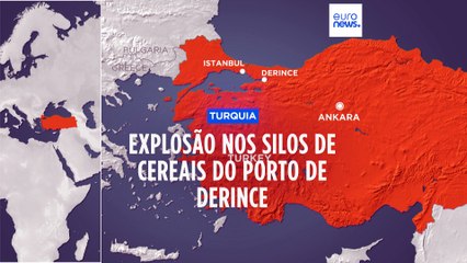 Vários feridos na explosão de um armazém de cereais no porto turco de Derince