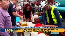 Un día sin agua en Barrios Altos: Adultos mayores tuvieron que cargar bidones para abastecerse