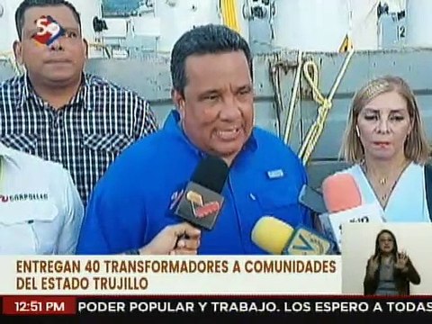 Gob. Gerardo Márquez hizo entrega de 40 transformadores eléctricos a distintos sectores de Trujillo