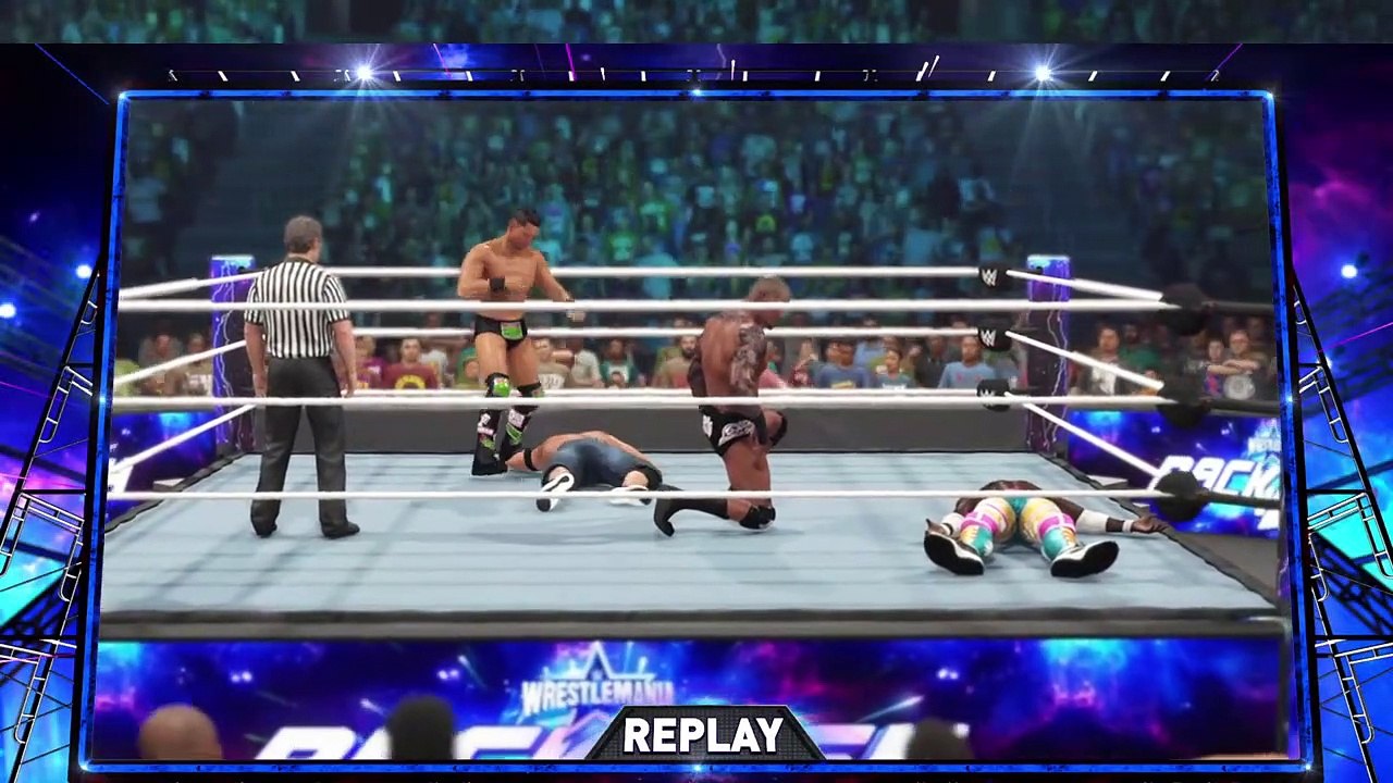 WWE  The Miz Kofi & Kingston  vs. John Cena Randy & Orton WrestleMania