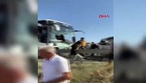 Un bus de passagers et un véhicule utilitaire léger sont entrés en collision à Niğde : 1 mort, 7 blessés