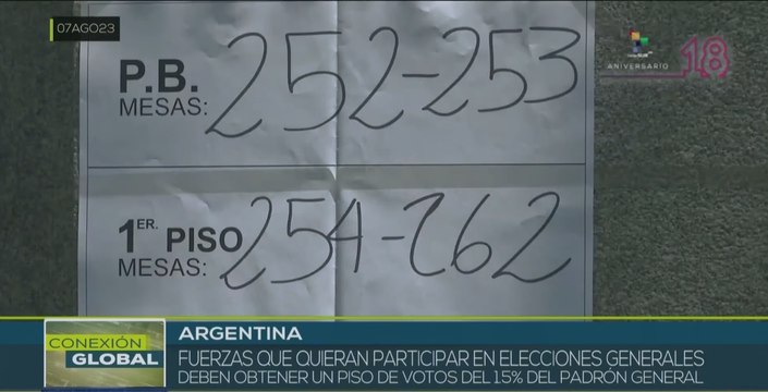 Ciudadanos argentinos están convocados para elecciones primarias