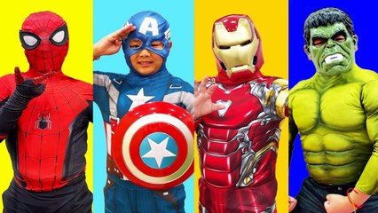 Alex Pretend Play as Superhero and Help Friends