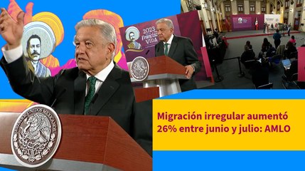 Migración irregular aumentó 26% entre junio y julio: AMLO