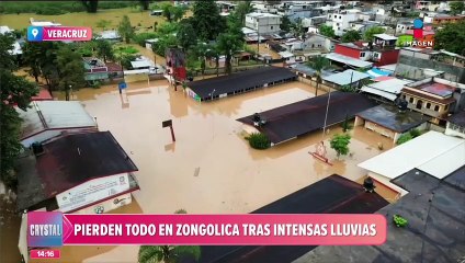 Lluvias dejan bajo el agua a Zongolica y cientos de familias pierden su patrimonio
