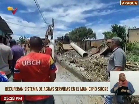 Aragua | Gobierno Local recupera servicio de aguas servidas en el mcpio. Sucre