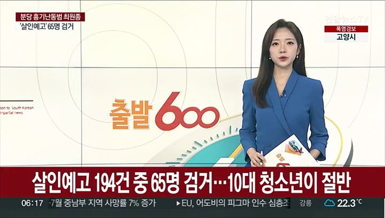 살인예고 194건 중 65명 검거…10대 청소년이 절반