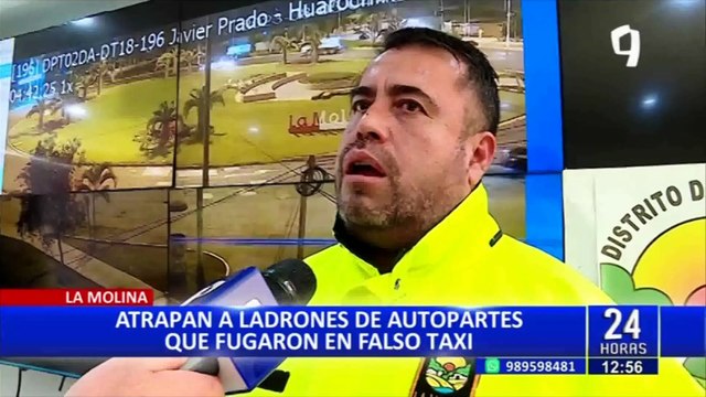La Molina: delincuentes robaban autopartes en la madrugada y escapaban en falso taxi