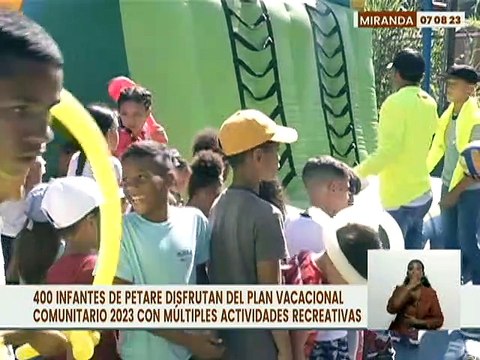 Niños de Petare disfrutan de actividades recreativas organizadas por el Plan Vacacional Comunitario