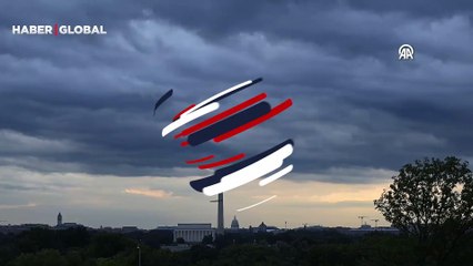 Dikkat çeken anlar... Washington'da beklenen şiddetli fırtına sonrası devasa bulutlar gökyüzünü kapladı