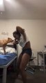 Dog Grabs Woman's Hair to Stop Her Dancing