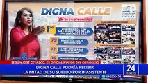 Digna Calle: congresista cobraría sueldo completo tras rechazo de licencia