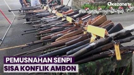 Ratusan Senjata Api Sisa Konflik Ambon Dimusnahkan
