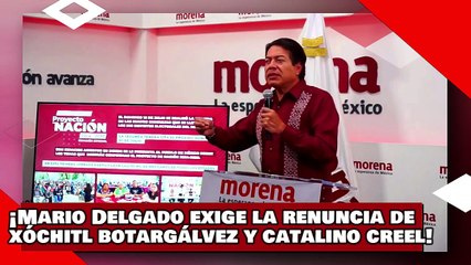 ¡VEAN! ¡Mario Delgado exige la renuncia de Xóchitl BotarGálvez y Catalino Creel!