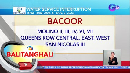 Ilang lugar sa Cavite at Las Piñas, makakaranas ng water service interruption | BT
