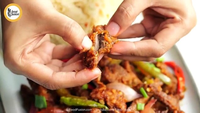 Crispy Beef Chilli in Air Fryer Recipe by Food Fusion