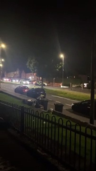 Police in Ovenden, Halifax, last night