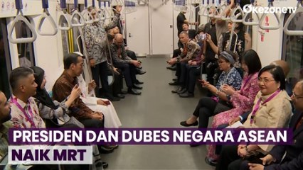 Momen Presiden dan Dubes Negara ASEAN Gunakan MRT
