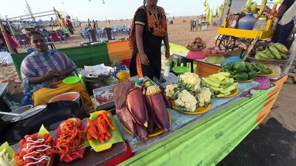Very Strange Banana Heart Pakora _ Indian Street Food