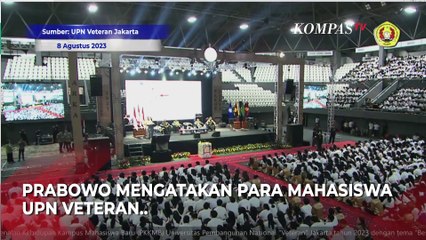 Prabowo pada Mahasiswa Baru UPN Veteran: Yang Ngantuk-Ngantuk Enggak Akan Jadi Presiden
