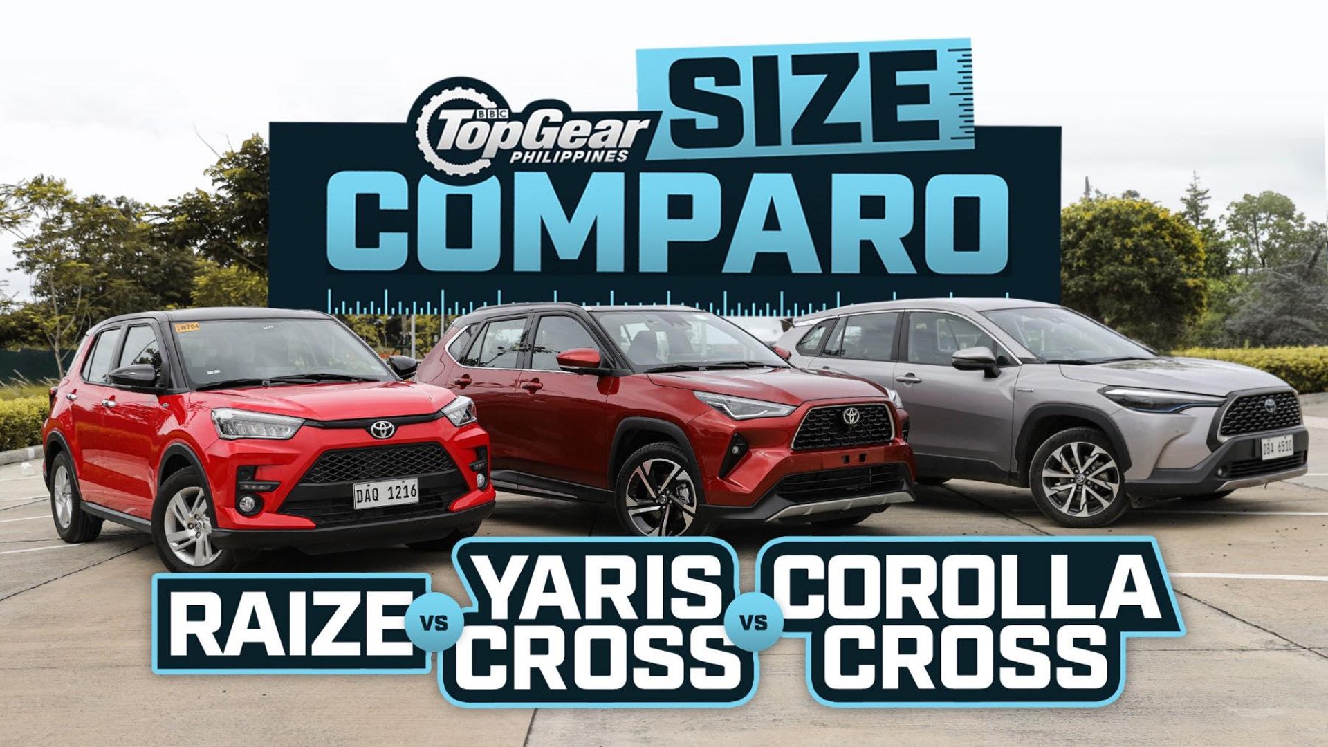 2024 Toyota Yaris Cross: Size comparo vs the Raize and the Corolla Cross |  Top Gear Philippines - video Dailymotion