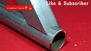 HOW TO WELD A ROUND PIPE WITH A RECTANGULAR  PIPE