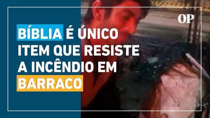 Bíblia é único item que resiste a incêndio após fogo destruir barraco em Fortaleza