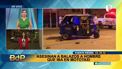Asesinato en Puente Piedra: sicarios acribillan a hombre que se trasladaba en mototaxi