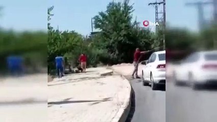 Elazığ'da seyir halindeki araç yandı