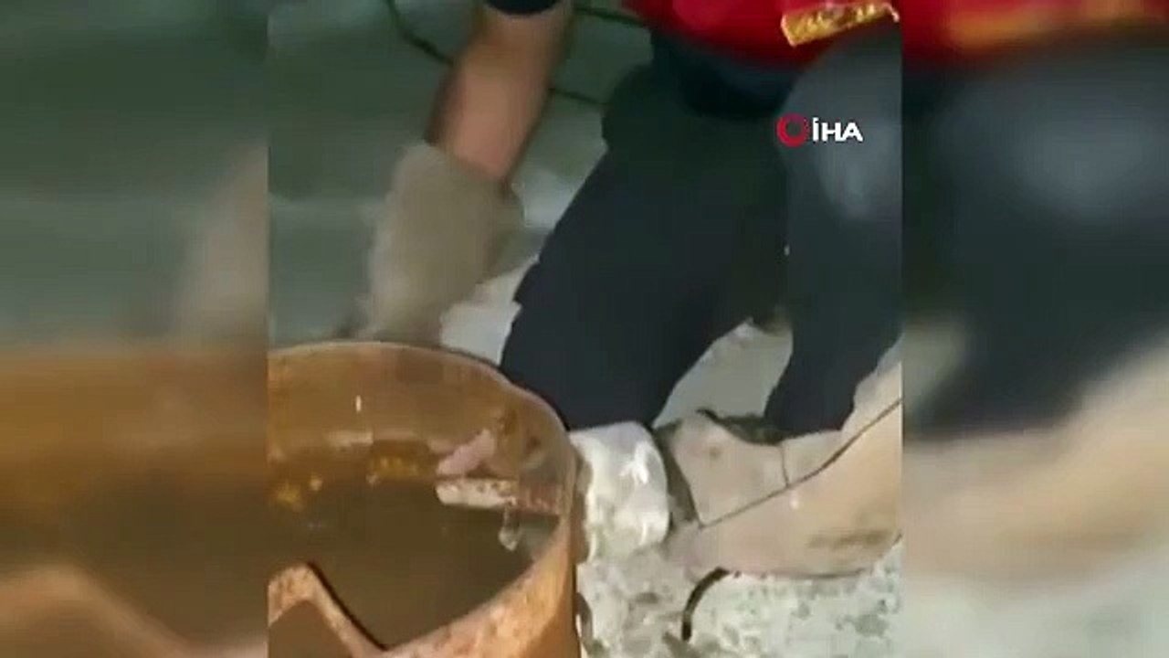 Un pompier a sauvé le chat coincé dans la partie tuyau du poêle