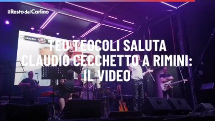 Teo Teocoli saluta Claudio Cecchetto a Rimini: il video