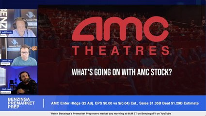 AMC shares traded higher after the company reported better-than-expected Q2 results and a 12.2% increase in theater attendance