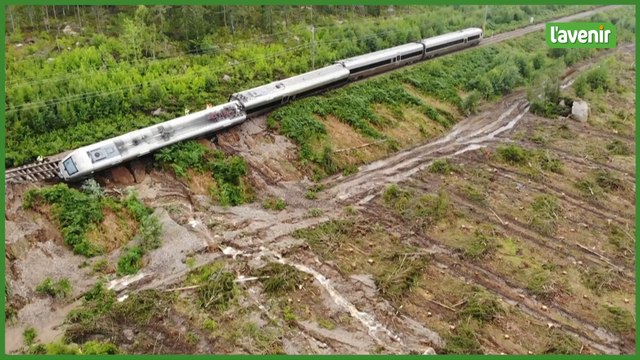 Suède: inondations et train déraillé à la suite de fortes pluies