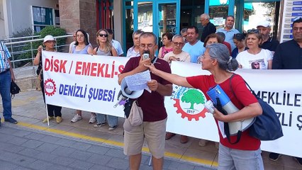 Emekliler Denizli’de İsyan Etti MAAŞ SOSYAL YARDIM HALİNE GELDİ