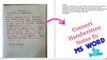 How to Convert Handwritten Notes in MS Word using Google Drive | Convert word to handwriting online |Technical Learning
