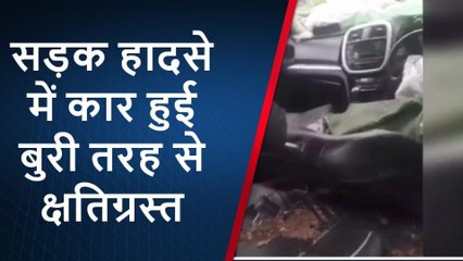बहराइच: सड़क हादसे में कार के उड़े परखच्चे, एक शख्स की मौत,एक घायल