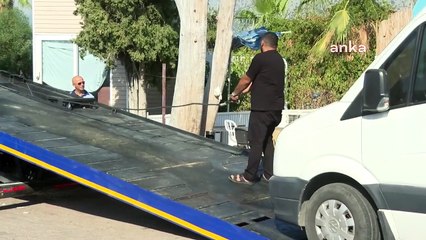 Antalya Büyükşehir Belediyesi Karavanları Tahliye Ediyor