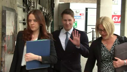 Dustin Lance Black arrives at court for assault trial