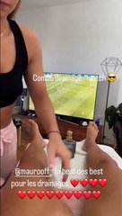 Laure Boulleau s'affiche en train de se faire masser lors de France - Maroc