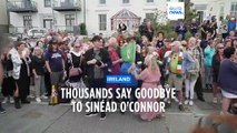 Fans pay tribute to singer and activist Sinéad O'Connor at funeral in Ireland