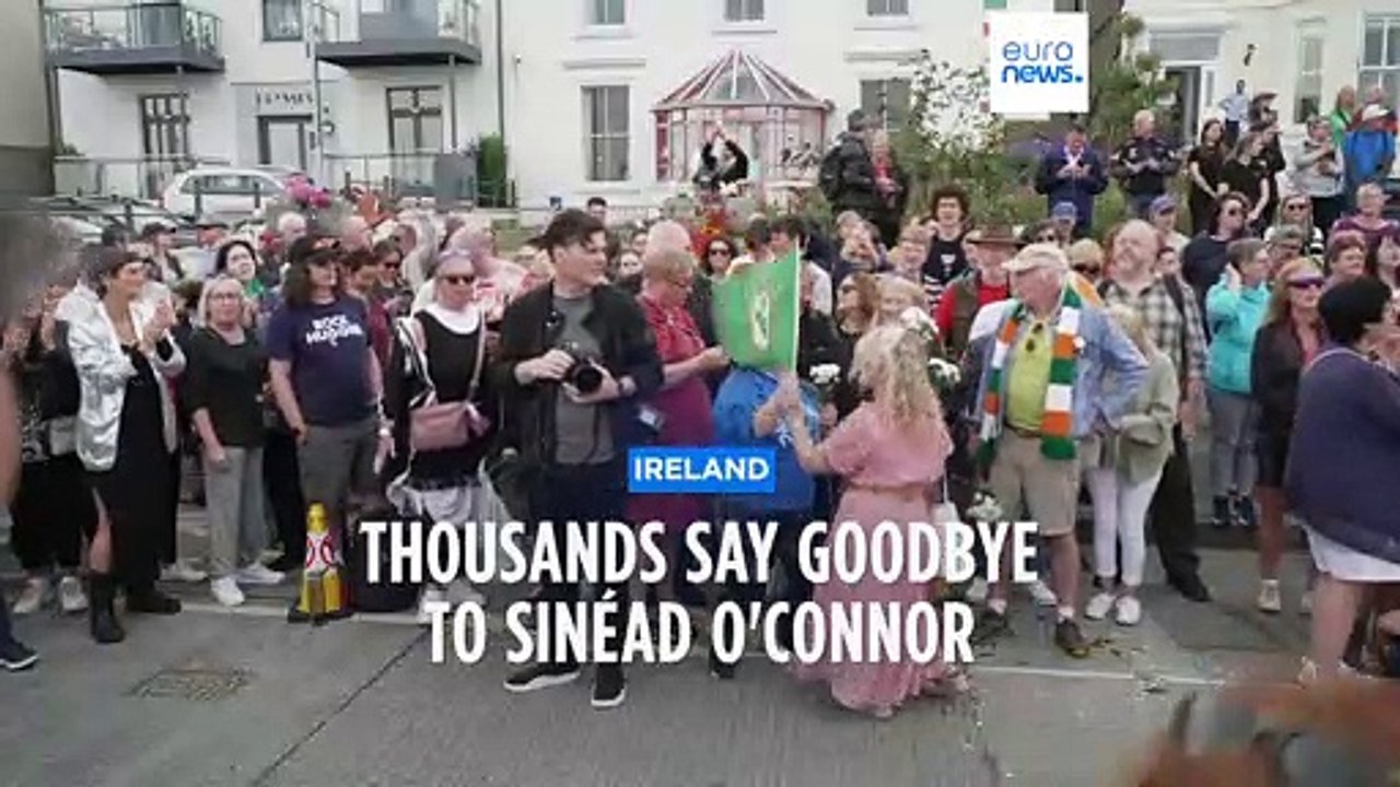 Fans pay tribute to singer and activist Sinéad O'Connor at funeral in Ireland