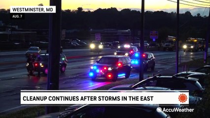 Cleanup continues after storm downs power lines